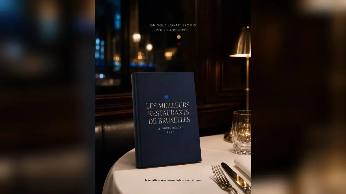 Official cover of the 2027 BXLOVE Guide “The Best Restaurants in Brussels”