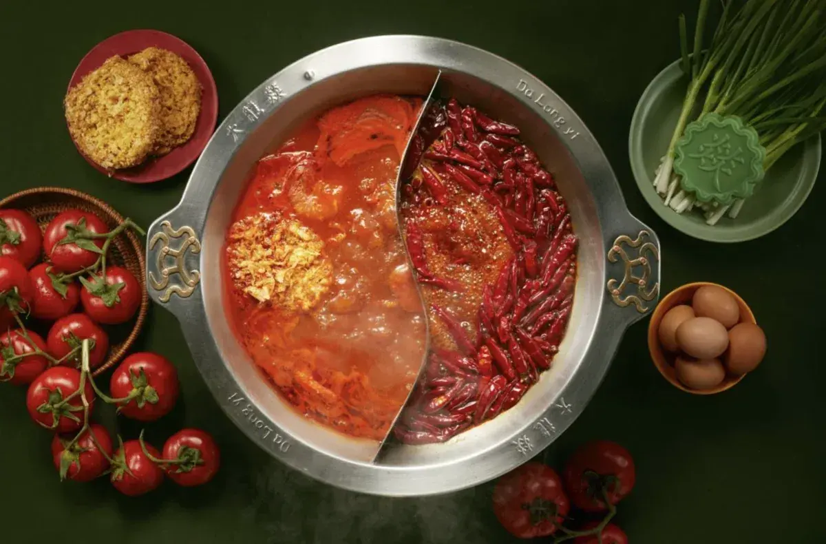Una fonduta cinese presentata sul sito ufficiale di Da Long Yi